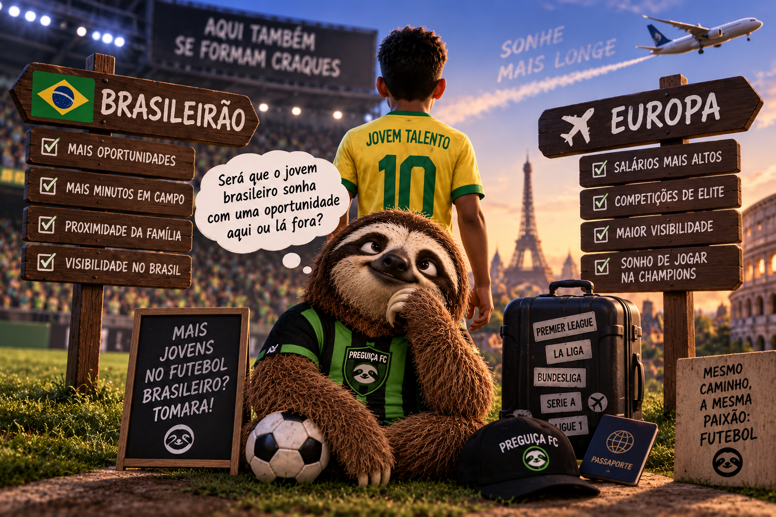 Preguiça FC acompanha a escolha entre oportunidade no Brasileirão e sonho de jogar na Europa