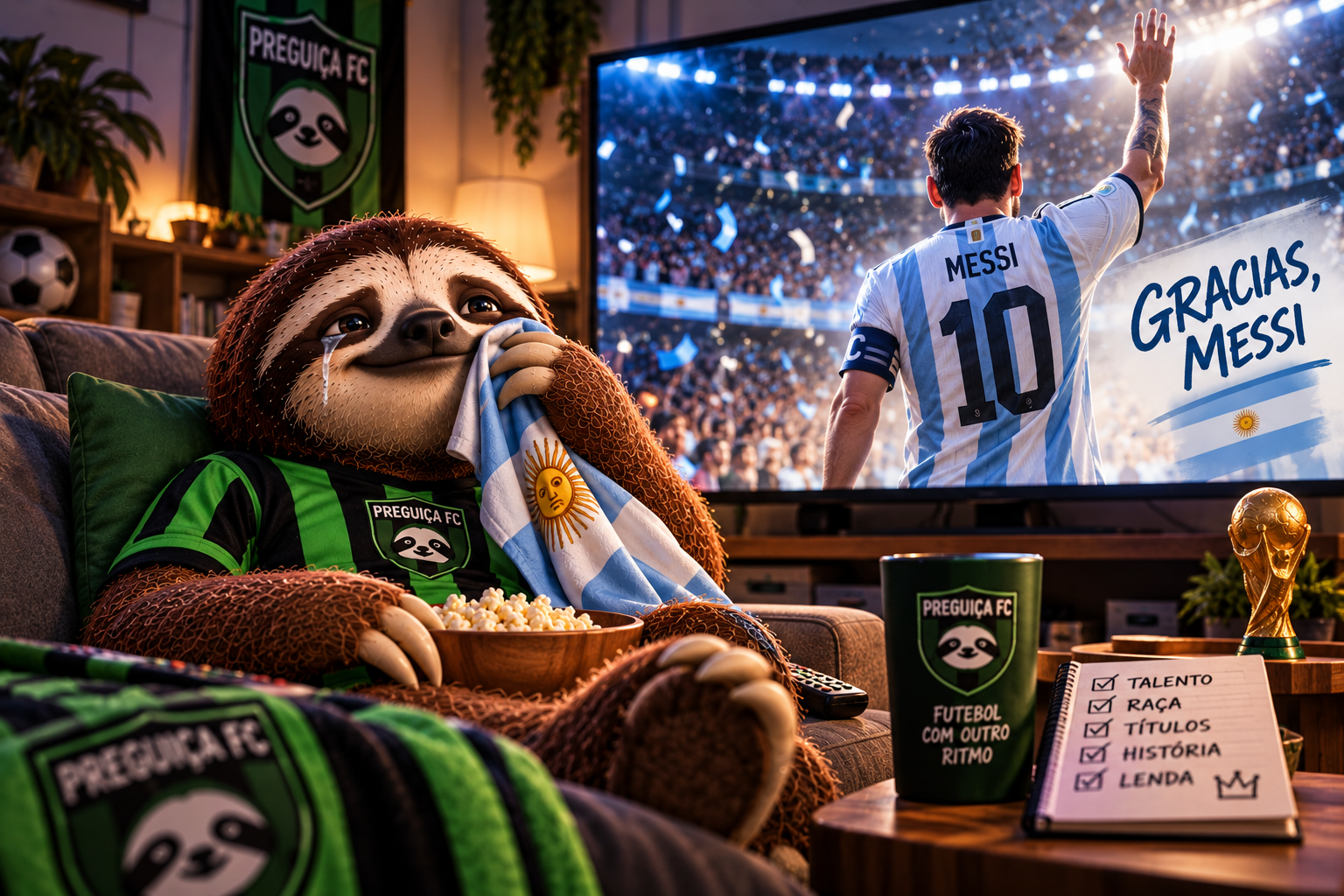 Preguiça FC acompanha a despedida de Messi da Seleção Argentina