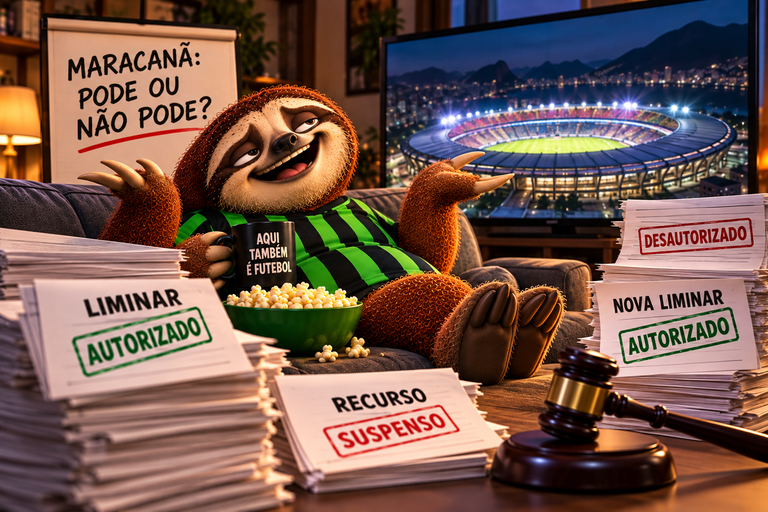 Preguiça FC ironiza a disputa judicial entre Vasco e Consórcio Fla-Flu pelo uso do Maracanã